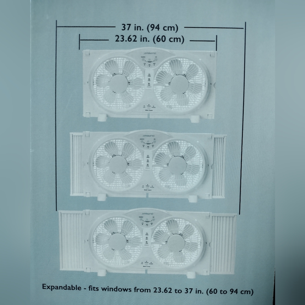 Twin Window Fan Remote Controlled - Picture 2 of 11